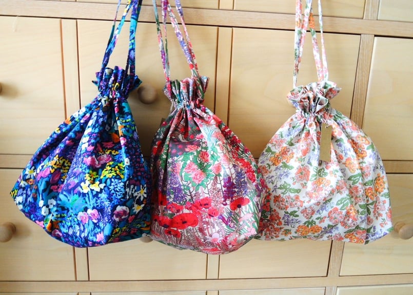 あゆさま 巾着バッグ リバティ あゆさま 巾着バッグ リバティ ユザワヤ限定商品\リバティ雑貨\巾着