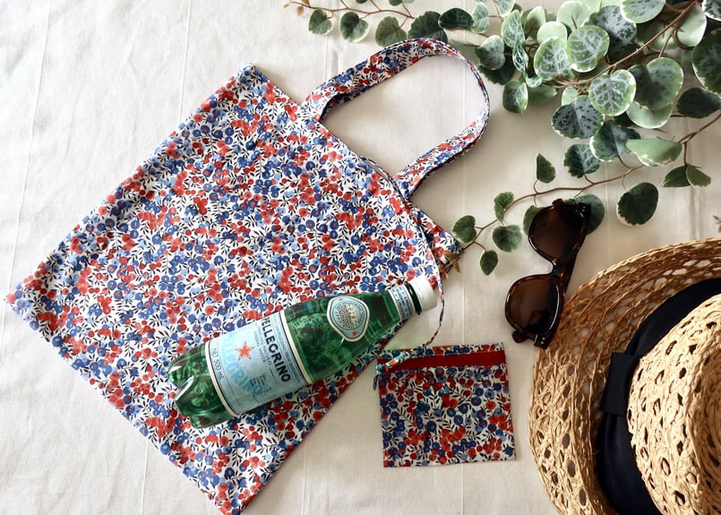 エアリーバッグM・ウィルトシャー・トリコロール（リバティプリント