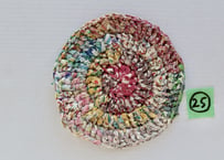 リバティ裂き編みコースター(25)　サイズ10.5cm