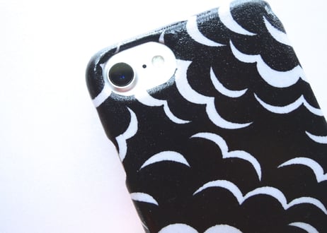 iPhone7 iPhone8ケース／スペックルドスカイ・ブラック