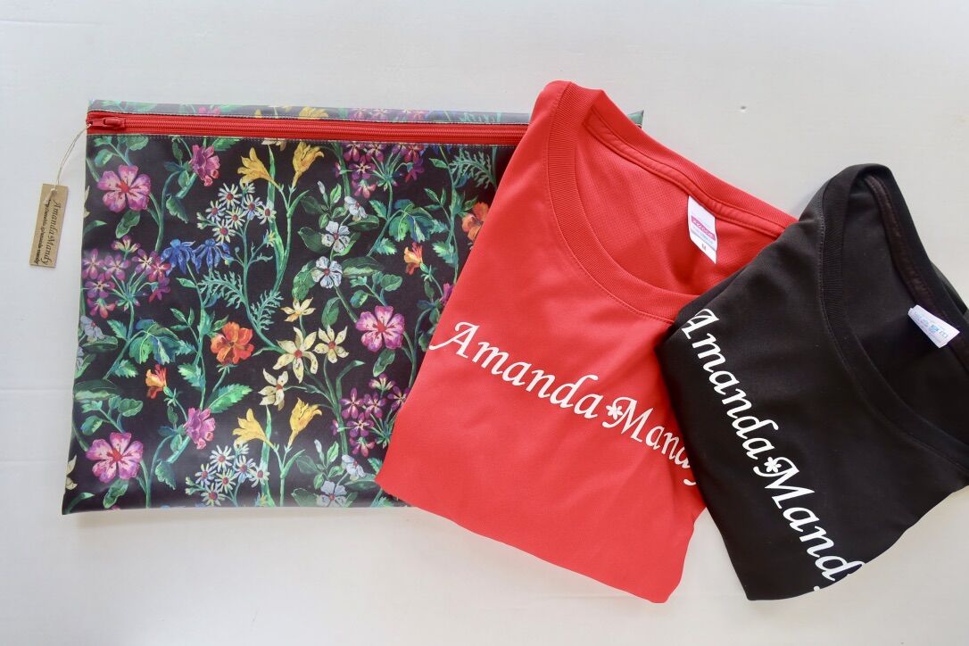 リバティラミネートA4ポーチ・マロリー・ピンク | Amanda Mandy