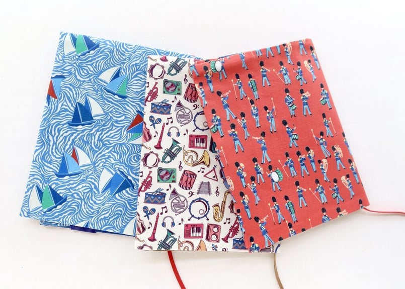 リバティ文庫サイズブックカバー・フェザーブリーズ・ブルー | Amanda