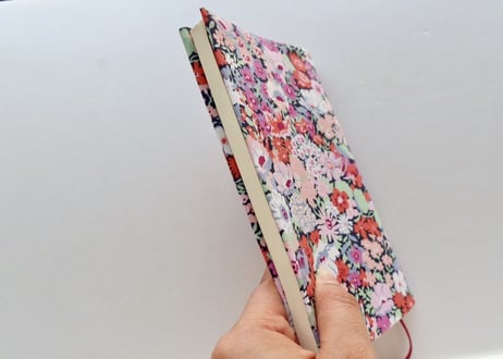 リバティ新書サイズブックカバー・ソープ・ピンク