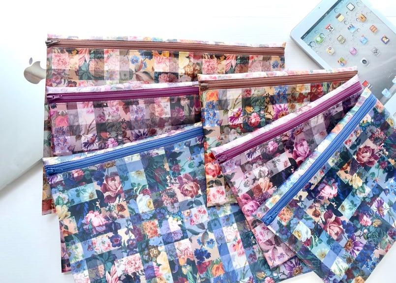 A4ポーチ・アーカイブギンガム・カラフル （リバティプリント