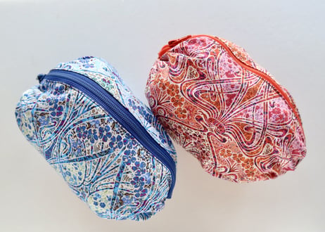 リバティバルーンポーチ（大）・アイアンシブロッサム・ブルー