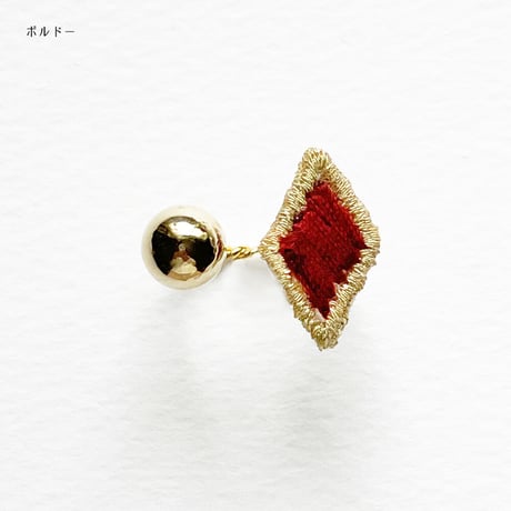 PEARL DIAMOND FORK RING (metallic pearl)