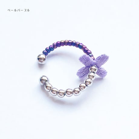 MINI FLOWER EAR CUFF(SILVER)