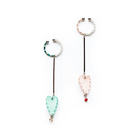 HEART LINE EAR CUFF (silver)