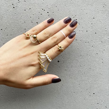 MINI CIRCLE PEARL RING