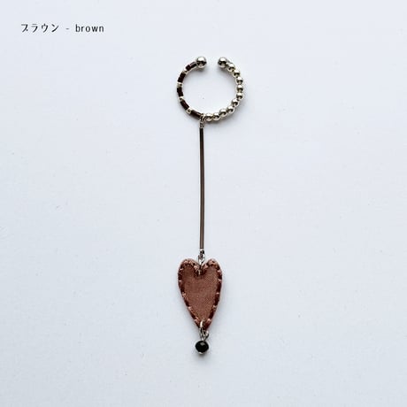 HEART LINE EAR CUFF (silver)