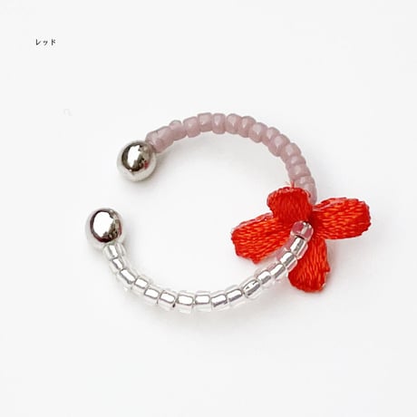 MINI FLOWER EAR CUFF(SILVER)