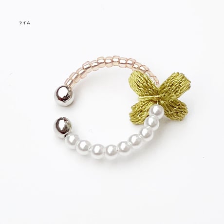 MINI FLOWER EAR CUFF(SILVER)