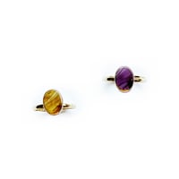 GLASS OVAL RING