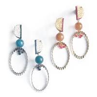 HALF MOON OVAL PIERCE/EARRING