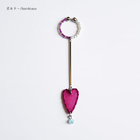 HEART LINE EAR CUFF (silver)