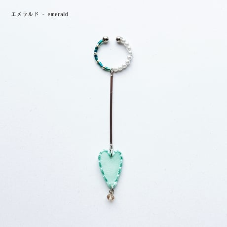 HEART LINE EAR CUFF (silver)