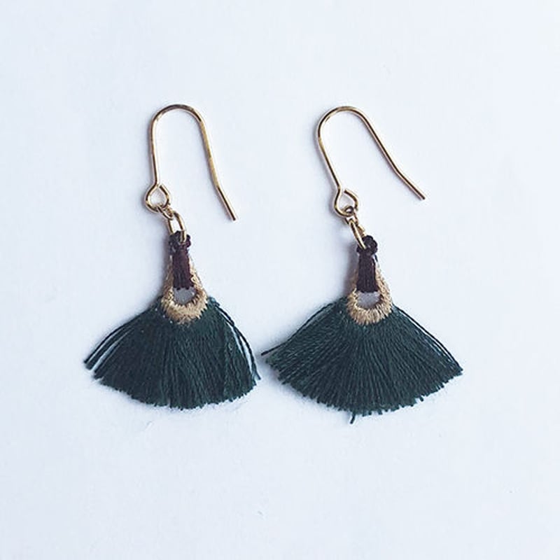 MINI FAN FRINGE PIERCE / EARRING | patterie MINI FAN FRINGE PIERCE / EARRING | patterie