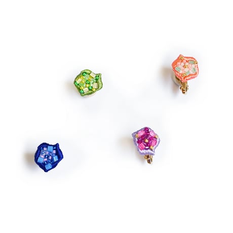 SMOKE CIRCLE PIERCE / EARRING (color)