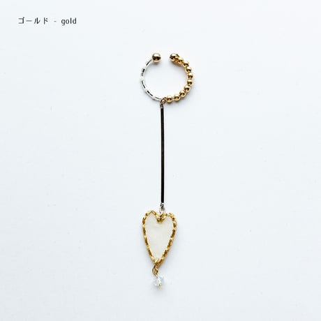 HEART LINE EAR CUFF (silver)