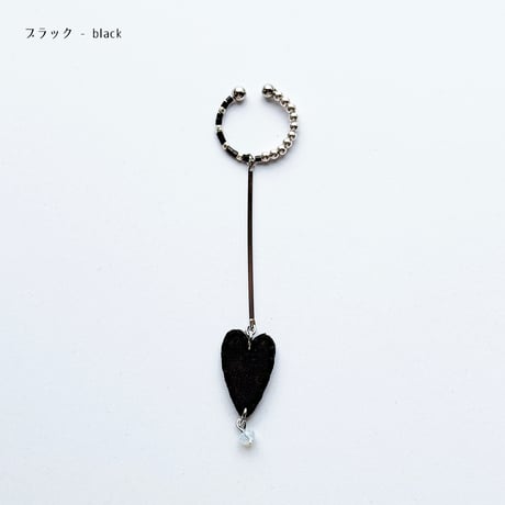 HEART LINE EAR CUFF (silver)