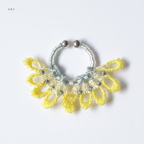 FEATHER PETAL 2WAY EAR CUFF (DOUBLE)