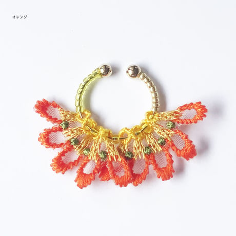 FEATHER PETAL 2WAY EAR CUFF (DOUBLE)