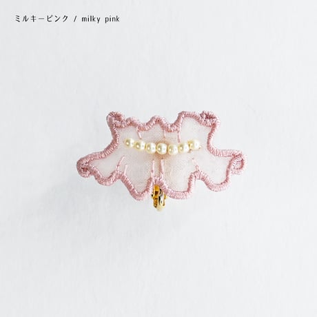 GHOST FRILL PIERCE/EARRING (COLOR)