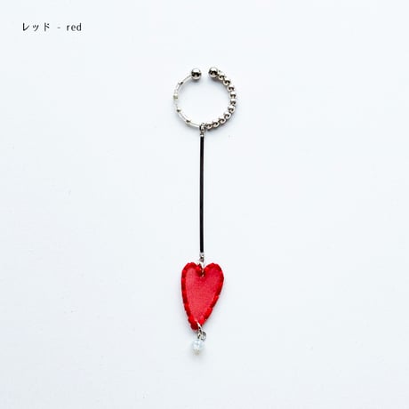 HEART LINE EAR CUFF (silver)