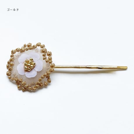 BUBBLE FLORAL HAIR PIN