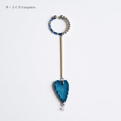 HEART LINE EAR CUFF (silver)