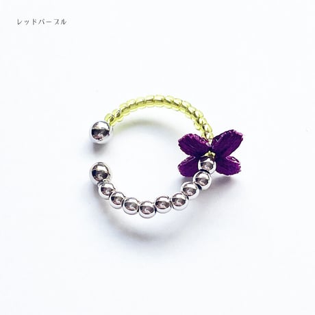 MINI FLOWER EAR CUFF(SILVER)