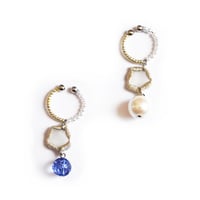 SMOKE BEADS POINT EAR CUFF (SILVER)