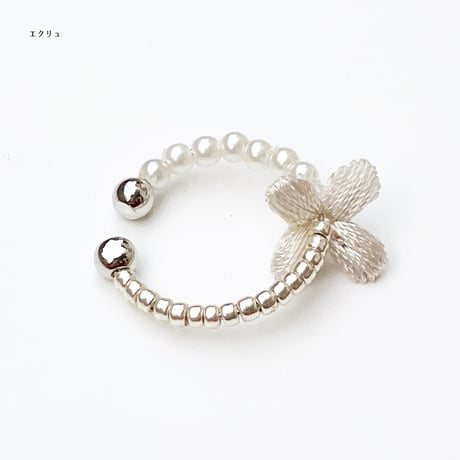 MINI FLOWER EAR CUFF(SILVER)