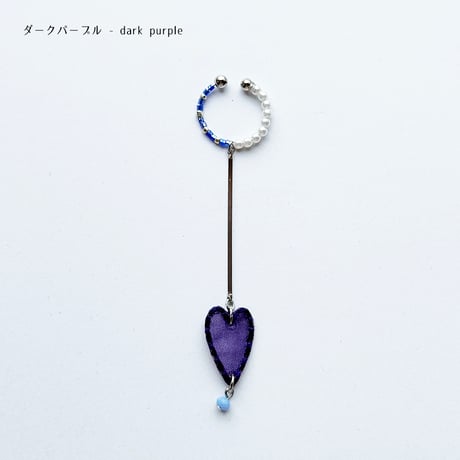 HEART LINE EAR CUFF (silver)