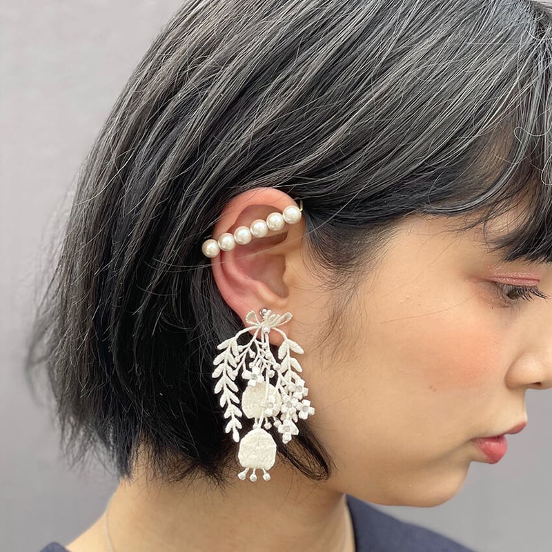 LACE BOUQUET PIERCE/EARRING | patterie