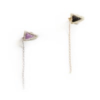 TINY TRIANGLE WITH CHAIN EAR CUFF
