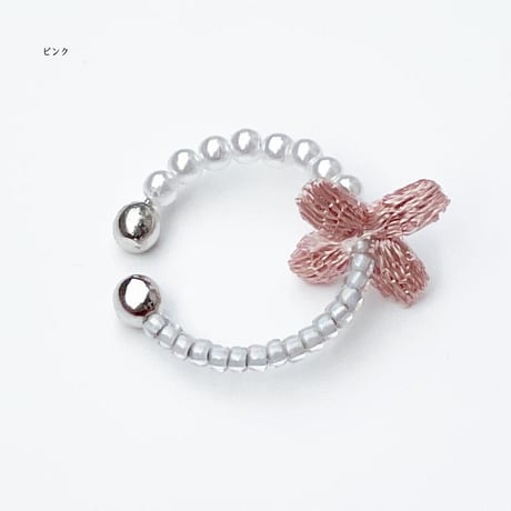 MINI FLOWER EAR CUFF(SILVER)