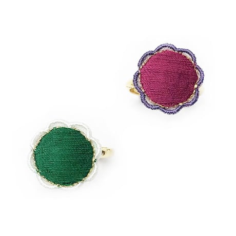 ROUND FLOWER RING (2 colour)