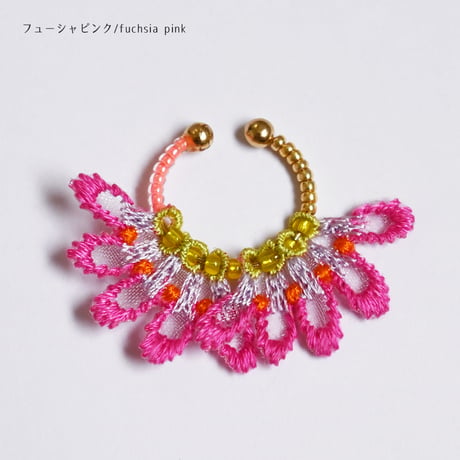 FEATHER PETAL 2WAY EAR CUFF (DOUBLE)