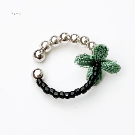 MINI FLOWER EAR CUFF(SILVER)