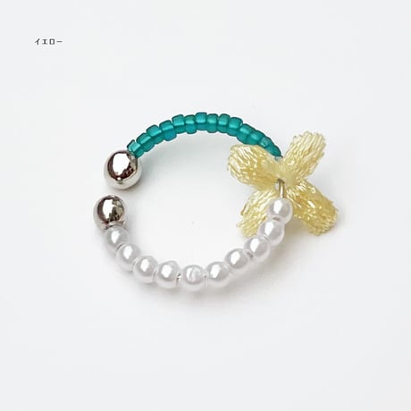 MINI FLOWER EAR CUFF(SILVER)