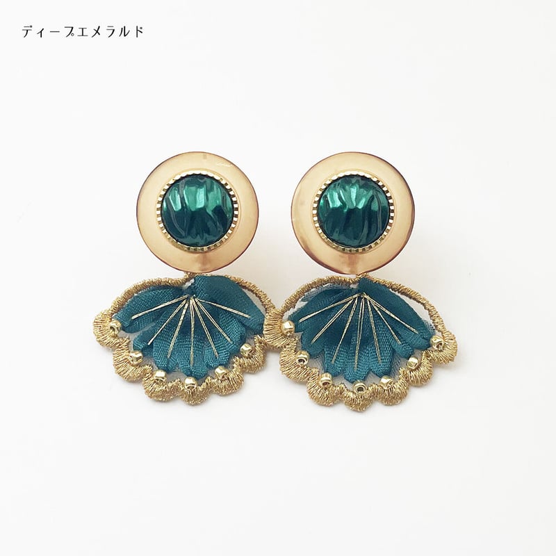 patterieパタリー/MERMAID BUTTON 最新 イヤリング フリンジ MERMAID