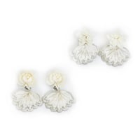 MERMAID FLOWER CABOCHON PIERCE/EARRING
