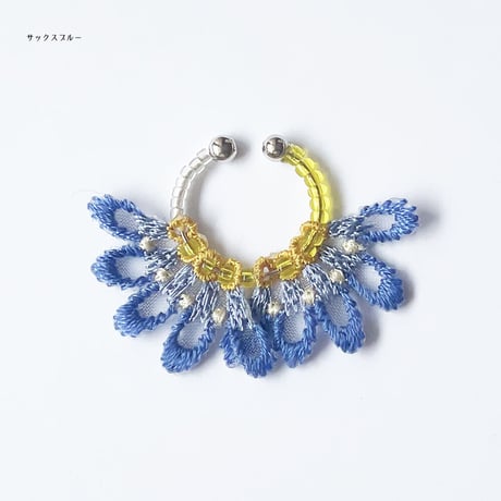 FEATHER PETAL 2WAY EAR CUFF (DOUBLE)