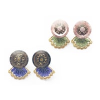 MERMAID BUTTON PIERCE/EARRING (FLOWER)