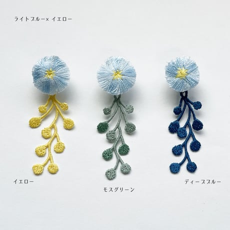 RAINY LACE PIERCE / EARRING (cool flower)