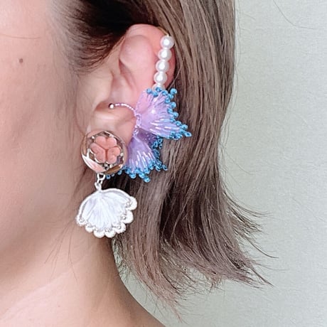 MERMAID BUTTON PIERCE/EARRING (CLOVER)