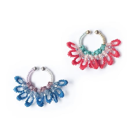 FEATHER PETAL 2WAY EAR CUFF (DOUBLE)