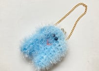 プチイエティがま口ポシェット／きょとん顔/口金具古美色タイプ