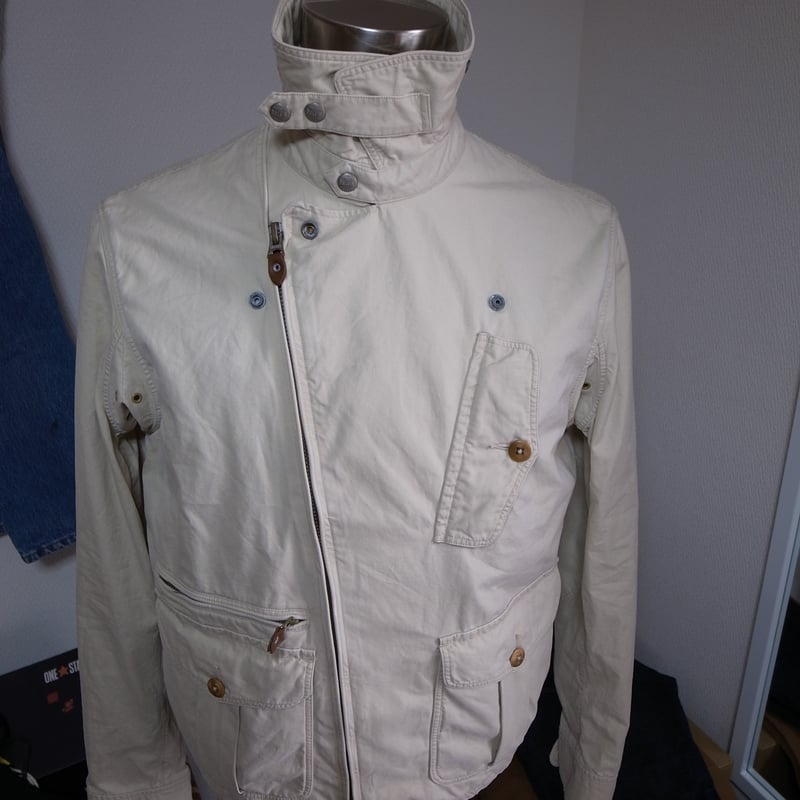 【激レア!!】90s Ralph Lauren コットンライダースジャケット 激レア!!】90s Ralph Lauren コットンライダースジャケット